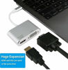 Picture of USB C to HDMI & VGA Adapter, USB Type C (Thunderbolt 3 Compatible) to HDMI 4K+VGA Converter Adapter,Dual Monitor 2-in-1 Mini Converter for 2018 iPad Pro/MacBook Pro/Chromebook/Dell XPS/Sam1