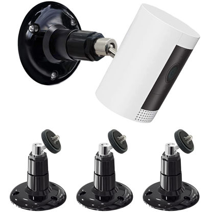 Picture of BFYTN 3 Pack Wall Mount Compatible with Ring Stick Up Cam Wired/Battery and Ring Indoor Cam HD Security Camera,360 Degree Adjustable Mounting Bracket (Black)