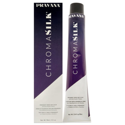 Picture of Pravana ChromaSilk Creme Hair Color - 6.37 Dark Golden Violet Blonde Unisex Hair Color 3 oz,pra19-6-37