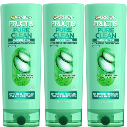 Picture of Garnier Fructis Pure Clean Hydrating Conditioner, 12 Fl Oz, 3 Count (Packaging May Vary)