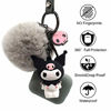 Picture of AirPods 2/1 Silicone Case, Adorable Replacement for Airpod Case Drop Proof (Silicone Skin and Cover for Apple Headphone Charging Case 2/1) with Fluffy Fur Ball Cute Cartoon Pets Keychains