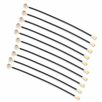 Picture of 753 10Pcs IPEX4 MH4 Gen4 UFL Female to IPEX1 Cable, IPEX-4 IPEX MHF4 Gen4 UFL Female to IPEX-1 Connector for AX200/9260 8265