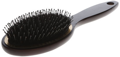 Picture of Goody Ceramic Hair Brush, Oval Cushion - Natural Boar and Nylon Bristle Mix to Enhance Shine & Smooth Hair, Fights Frizz and Static - Premium Wood Design is Pain-Free for All Hair Types