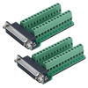 Picture of Antrader 2PCS DB25 Breakout Connector D-sub 25-pin Female Adapter RS232 to Terminal Board Signal Module