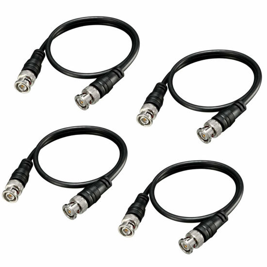 GetUSCart BeElion 4Pack BNC M/M Connector Cable (1.6ft/20") BNC
