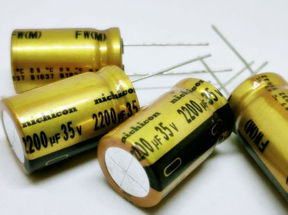 Picture of 4PCS 2200uF 35V Nichicon FW Audio Grade Capacitor 16x25 mm for high-end Audio