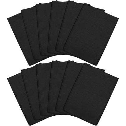 Picture of 12 Pieces Korean Body Scrub Exfoliating Cloth Italy Towel Korean Style Exfoliating Mitt Korean Style Scrubbing Cloth Bath Body Exfoliating Scrub Towel (Black,Small)