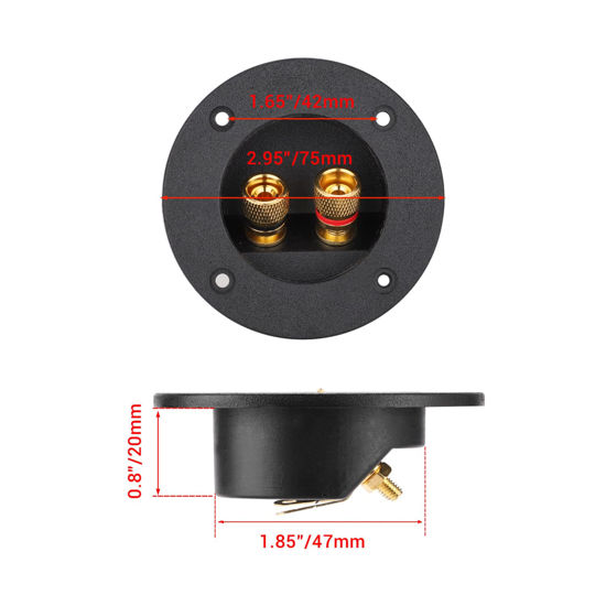 GetUSCart- Facmogu 2PCS 3 Inch Round 2-Way Speaker Box Terminal Cup ...