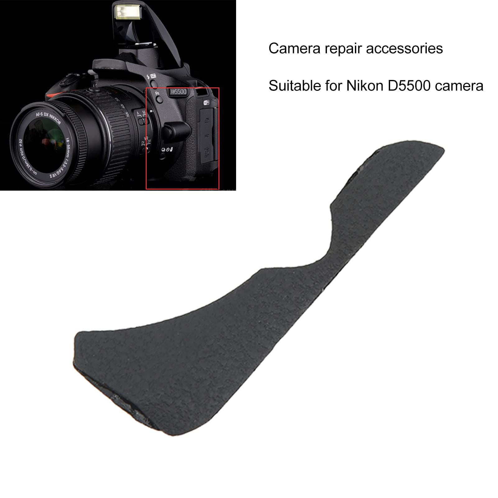 GetUSCart- Side Rubber Grip for Nikon D5500, Camera Front Cover Rubber ...