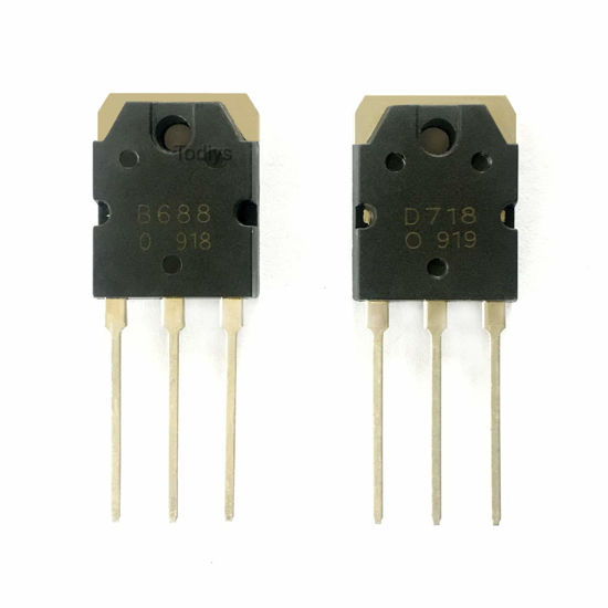Picture of Todiys New 4Pair for 4Pcs B688 2SB688 + 4Pcs D718 2SD718 to-3P Silicon PNP Power Transistors 2SB688-O + 2SD718-O