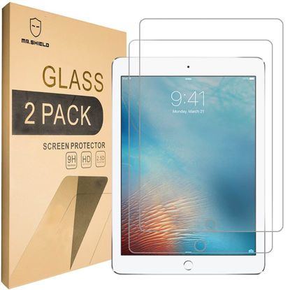 Picture of Mr.Shield [2-PACK] Designed For iPad Pro (12.9" Inch) [2015-2017 Version] [Tempered Glass] Screen Protector [0.3mm Ultra Thin 9H Hardness 2.5D Round Edge] with Lifetime Replacement