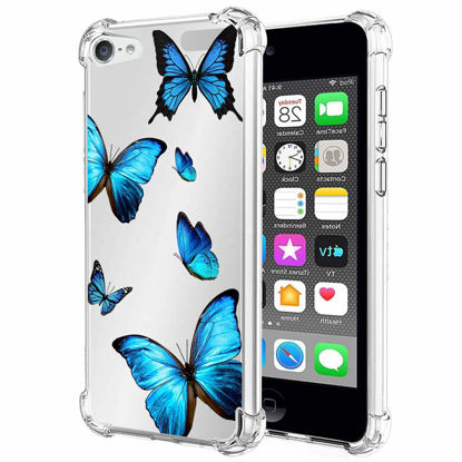 Picture of Zoeirc iPod Touch 7 / iPod Touch 6 / iPod Touch 5 Case Clear Case for Girls Women, Soft TPU Shockproof Protective Transparent Phone Case Cover for Apple iPod Touch 5/6 / 7th (Butterfly)