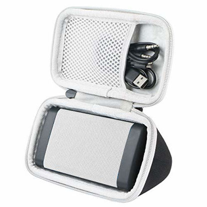 Picture of co2crea Hard Travel Case for OontZ Angle 3 3rd Gen Cambridge Soundworks Bluetooth Portable Speaker (Black Case + Inside White)