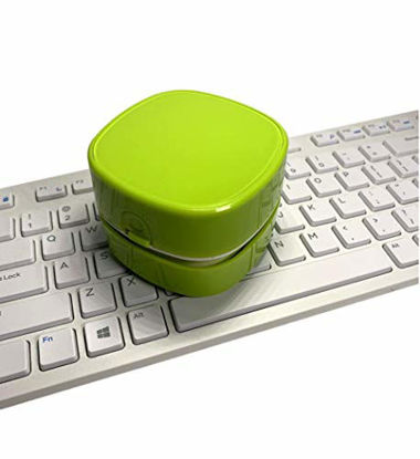 Picture of ZogeeZ Mini Desktop Vacuum Cleaner Wireless (2 AA Batteries not Included) Computer Keyboard Dust Cleaner (Green)