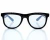 Picture of Premium Clear Glasses with Diffraction Flip Lenses - Ideal for Festivals, Lights, Raves, Etc. (Black)