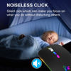 Picture of HOTLIFE LED Wireless Mouse, Slim Rechargeable Silent Portable USB Optical 2.4G Wireless Bluetooth Two Mode Computer Mice with USB Receiver and Type C Adapter (Black)