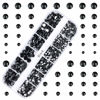 Picture of Dowarm 2650 Pieces Non Hotfix Glass Flat Back Crystal Rhinestones, 6 Sizes 1.5mm - 6.5mm, Glue Fix Flatback Crystals Loose Gemstones for Crafts Nail Face Art Clothes Jewels (Jet Black)