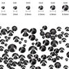 Picture of Dowarm 2650 Pieces Non Hotfix Glass Flat Back Crystal Rhinestones, 6 Sizes 1.5mm - 6.5mm, Glue Fix Flatback Crystals Loose Gemstones for Crafts Nail Face Art Clothes Jewels (Jet Black)