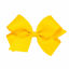 Picture of Wee Ones Girls' Classic Grosgrain Hair Bow on a WeeStay Clip with Plain Wrap, Medium, Yellow