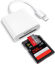 Picture of 2 in 1 Lightning to SD Card Reader for iPhone, [Apple MFi Certified] Dual Slot Micro SD TF Memory Card Reader Adapter, Trail Game Camera SD Card Viewer, Quickly Transfer Photos Videos Plug and Play
