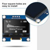 Picture of MakerFocus 2pcs OLED Display Module I2C 128X64 1.3 Inch Display Module SSD1106 White with Pins for Ar duino UNO R3 STM
