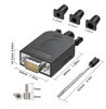 Picture of JUXINICE 2PCS DB9 Male adapters,Gold Plated 9 PIN RS232 RS485 Breakout Connector to Wiring Terminal,No Soldering Needed DB9 Serial connectors with Bolts Nuts Tail Pipes and Screwdriver, Easy to use