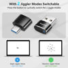 Picture of Mouse Jiggler Undetectable Metal USB Mouse Mover with Switch Button, Automatic Mini Mouse Shaker with 2 Jiggle Modes, Driver-Free, Plug & Play, Keep Computer/Laptop Awake, with USB-C Adapter, Black
