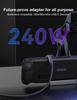 Picture of 240W 90 Degree Right Angle USB C Adapter, XAOSUN 90 Degree USB-C Male to USB-C Female Adapter 2 Pack, USB4 90 Degree Type C 240W Connecter for ROG Ally, Steam Deck, Switch, Dock, Mac, Tablet and Phone