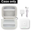 Picture of Chip Card Reader Scanner Case, Hard Carrying Bag Holder Fits Square A-SKU-0485 Contactless and Chip Reader with USB Charge Cable for EMV Chip Cards/Apple Pay/Android Pay/More - White by COMECASE