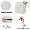 Picture of Chip Card Reader Scanner Case, Hard Carrying Bag Holder Fits Square A-SKU-0485 Contactless and Chip Reader with USB Charge Cable for EMV Chip Cards/Apple Pay/Android Pay/More - White by COMECASE