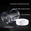 Picture of 4 Pieces Round Clear Wide-mouth Leak Proof Plastic Container Jars with Lids for Travel Storage Makeup Beauty Products Face Creams Oils Salves Ointments DIY Making or Others (White, 10 Ounce)