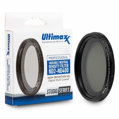 Picture of 49mm ND Filter Ultimaxx 49mm ND2-ND400 Fader Variable Neutral Density Adjustable Lens Filter Dynamic ND Filter Optical Glass