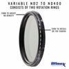 Picture of 49mm ND Filter Ultimaxx 49mm ND2-ND400 Fader Variable Neutral Density Adjustable Lens Filter Dynamic ND Filter Optical Glass