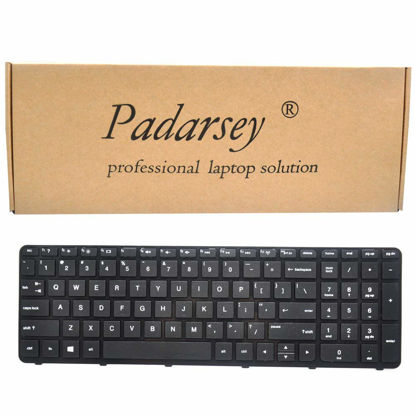 Picture of Padarsey Keyboard with Frame Compatible for HP Pavilion 15E 15N 15T 15-N 15-E 15-E000 15-N000 15-N100 15T-E000 15T-N100 15-e087sr 708168-001 710248-001 719853-001 749658-001 Series Black US Layout
