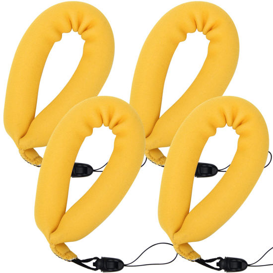 GetUSCart 4 Pack Waterproof Camera Floats, AngleKai Yellow Floating