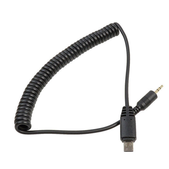Picture of Foto&Tech 2.5mm-VPR1 Remote Control Shutter Release Cable Compatible with Miops Trigger, Sony A1 A7S III A7R IV V A7 III A99 II A7 II A7 A7R A7S A6600 A6500 A6300 A6000, NEX-3NL RX10 (13-in Coiled)