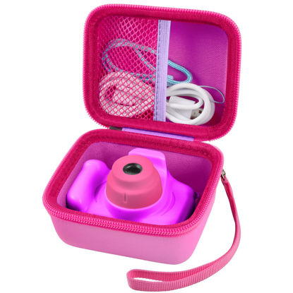 Picture of Camera Case for Seckton/for Desuccus/for OZMI/for GKTZ/for LC-dolida/for Gofunl/for Langwolf/for HANGRUI Kids Digital Camera, Kid Camcorder Storage Box for Cable Accessory-Only Bag, Purple