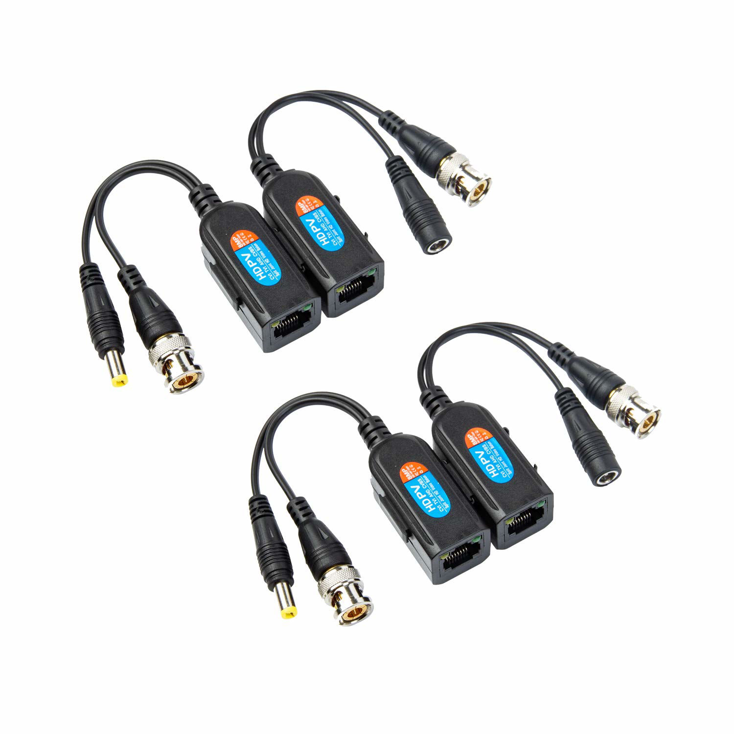 GetUSCart- Lapetus 2 Pair Passive Video HD-TVI/CVI/AHD Balun 1080P ...
