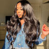 Picture of ISEE HAIR HD Lace Front Wig Wear & Go Glueless Lace Wig Brazilian Body Wave Lace Wigs For Women No Glue 4x6 Lace Pre Cut Wig Human Hair Wigs Transparent Lace Closure Wigs 180% Density 16 Inch