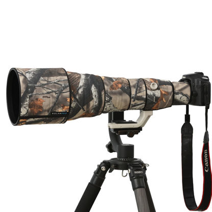 Picture of ROLANPRO New Brown Jungle Camouflage Lens Cover for Canon EF 800mm F/5.6 L is USM Camera Lens Protection Sleeve