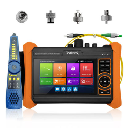 Picture of Rsrteng OTDR Optical Fiber Tester 1310/1550nm 34/34dB Range 150km CCTV Tester 12MP IP Camera Tester 8MP TVI/CVI/AHD/CVBS Cable Test Network Tools Connectors FC/UPC,SC,ST,LC Event Map LS OPM VFL OLS