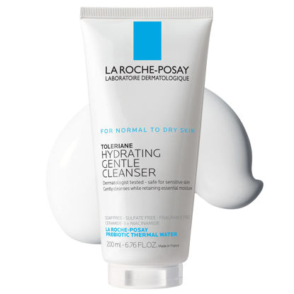 Picture of La Roche-Posay Toleriane Hydrating Gentle Facial Cleanser, Daily Face Wash with Ceramide and Niacinamide for Normal to Dry Sensitive Skin, Oil-Free, Fragrance Free