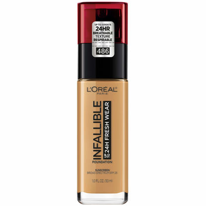 Picture of L’Oréal Paris Cosmetics Infallible 24 Hour Fresh Wear Foundation, Lightweight, Toasted Almond, 1 oz.