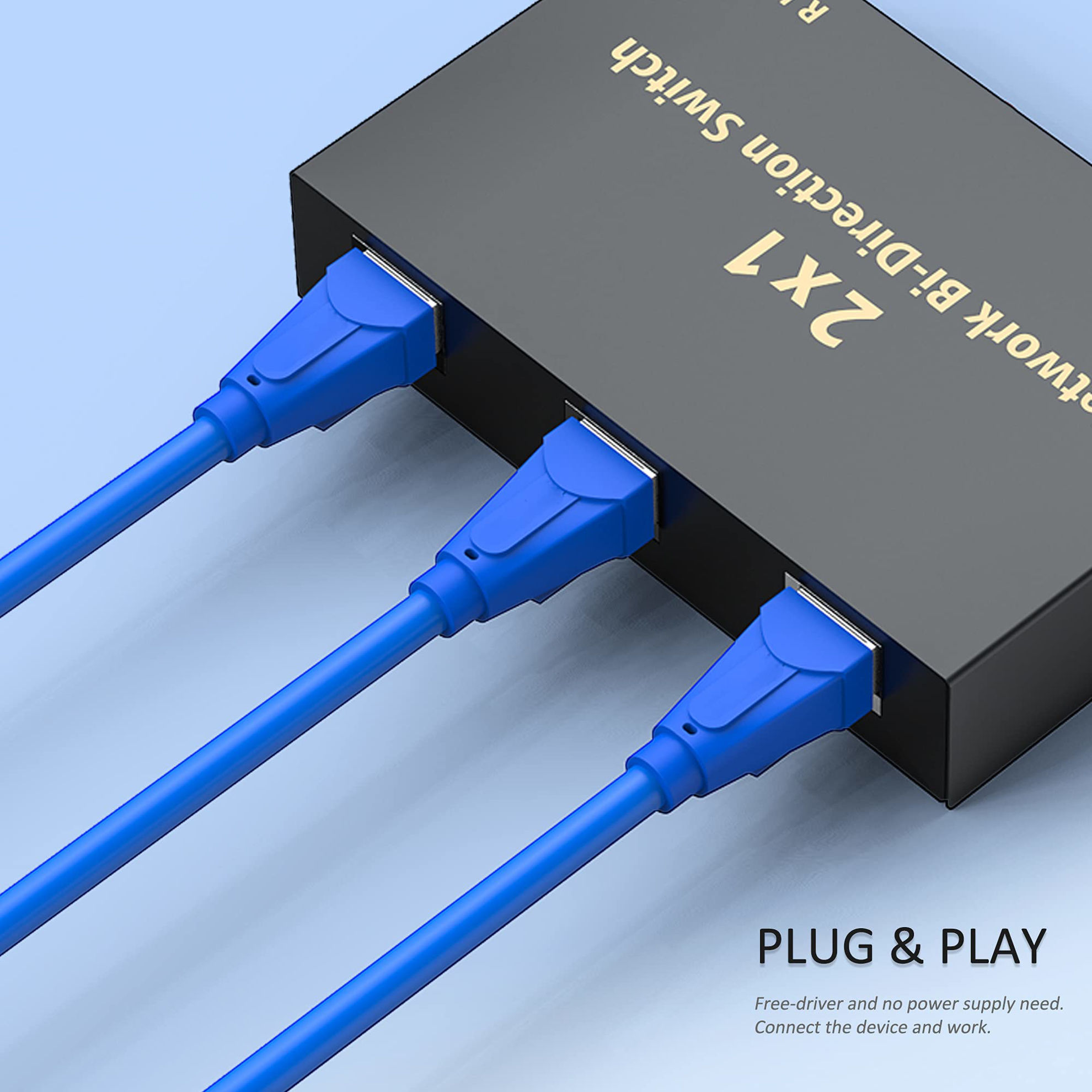 GetUSCart RJ45 Network Switch Selector 2x1 RJ45 Network