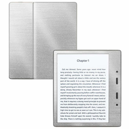 Picture of MightySkins Glossy Glitter Skin for Amazon Kindle Oasis 7" (9th Gen) - Cold Steel | Protective, Durable High-Gloss Glitter Finish | Easy to Apply, Remove, and Change Styles | Made in The USA