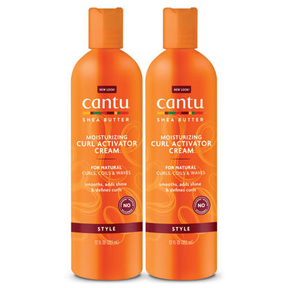 Picture of Cantu Moisturizing Curl Activator Cream for Natural Hair with Pure Shea Butter, 12 fl oz (Pack of 2) (Packaging May Vary)