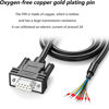 Picture of DB9 Female RS232 Serial Extension Cable,26AWG tinned copper，D-SUB 9-Pin Gold Plated Connector with Bare Wire End Cable,26AWG 9 Wire All is Provided With Wiring Terminals-Black (DB9 Female 5FT)