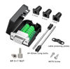 Picture of JUXINICE 2PCS DB9 Female adapters, Easy to useDIY RS232/485 Serial Cable, No Soldering Needed DB9 Serial connectors with Bolts Nuts Tail Pipes and Screwdriver