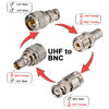 Picture of CB Radio Antenna Upgraded Adapter Kit Optimized VSWR BNC to UHF Adapter Male Female 4 Type RF Connector Kit Coax Coaxial BNC UHF Radio Adapter for CB Antenna Radio BNC Antenna Handheld CB Aerial