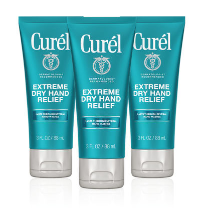 Picture of Curl Extreme Dry Hand Cream, Travel Size Lotion for Dryness Relief, Easily Absorbed Hand Cream for Long-Lasting Relief after Washing Hands, with Eucalyptus Extract, 3 Fl Oz (Pack of 3)